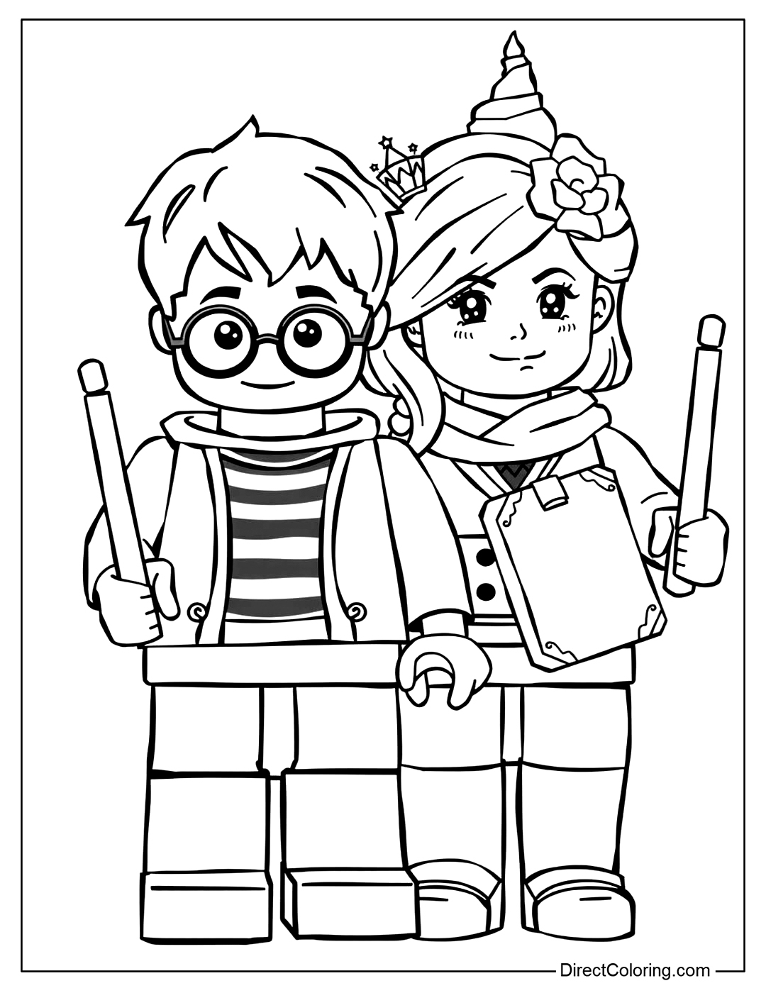 Lego Harry Potter Wizarding World Coloring Page